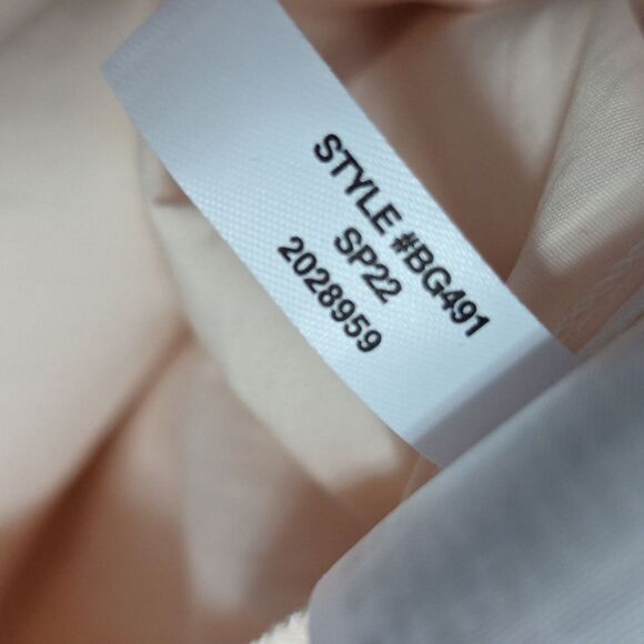 J. Crew Women's Cotton Poplin Puff Sleeve Button Front Jumpsuit M Palest Peach - Picture 10 of 13